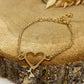 Armband gold Herz offen Schmuck Herzarmband Liebe Freundschaftsarmband