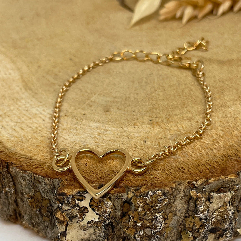 Armband gold Herz offen Schmuck Herzarmband Liebe Freundschaftsarmband