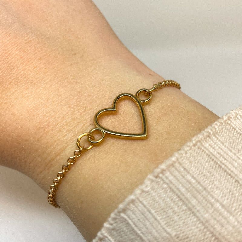 Armband gold Herz offen Schmuck Herzarmband Liebe Freundschaftsarmband