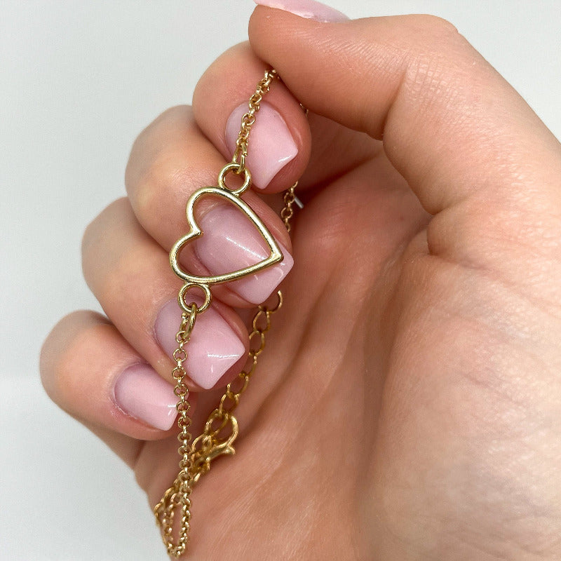 Armband gold Herz offen Schmuck Herzarmband Liebe Freundschaftsarmband